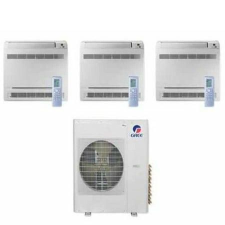 GREE Multi Gen2 Series 36,000 BTU 3-Zone Mini Floor Console 12K+12K+12K Ductless Mini-Split System