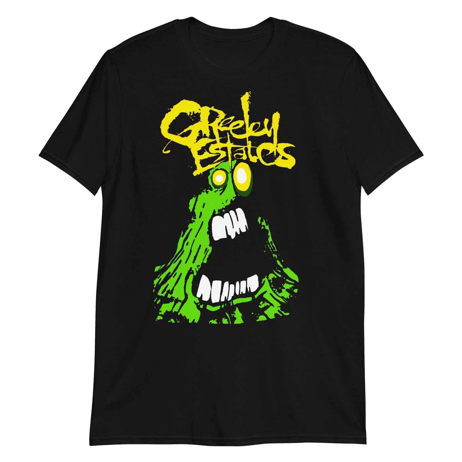 GREELEY ESTATES Green Blob Monster PostHardcore Emo Band TShirt