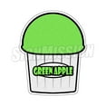 thumbnail image 1 of GREEN APPLE FLAVOR Italian Ice Decal shaved ice cart, 1 of 1