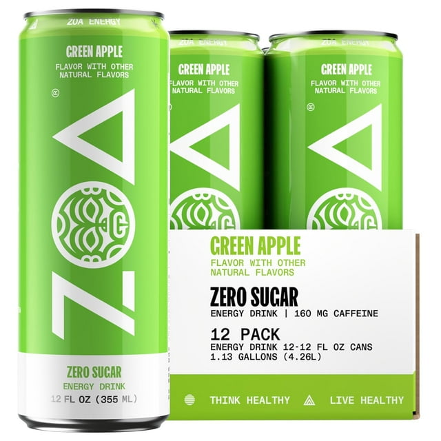 GREEN APPLE Sugar Free, Low Calorie Energy Drinks | Healthy B & C ...