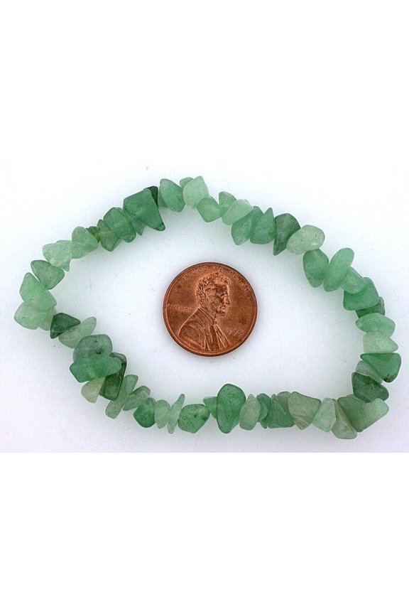 GREEN AVENTURINE CHIP GEMSTONE GEM STONE BEADS STRETCH BRACELET SB30