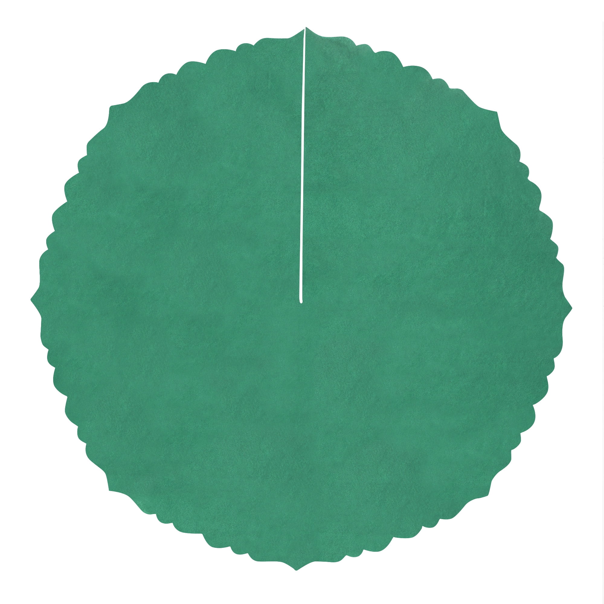 Scalloped Christmas Tree Skirt, Green, 48", by Holiday Time