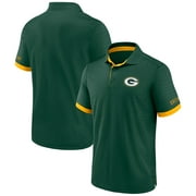 Men's-Fanatics Green Green Bay Packers Textured Stripe Polo