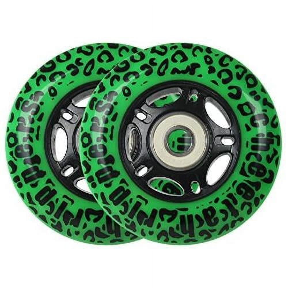 GREEN CHEETAH Wheels For RIPSTICK Ripstik Board ABEC 9 76MM 89A OUTDOOR