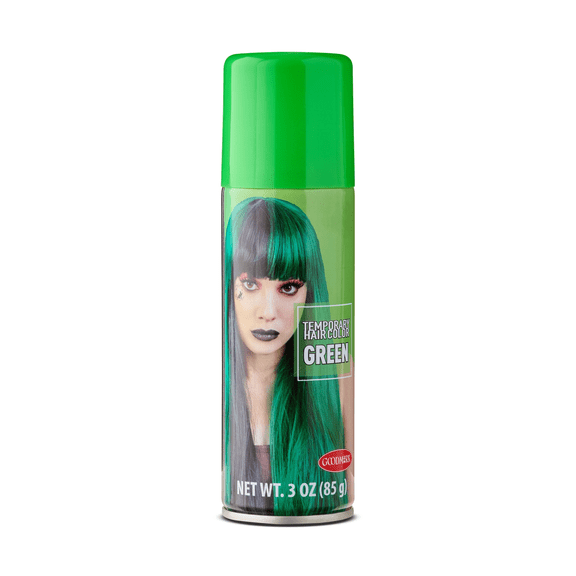Green Hair Spray, Halloween Accessory, Temporary Color, 3oz, by Goodmark