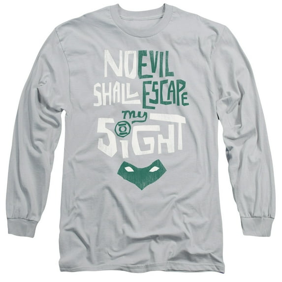 GREEN LANTERN/MY SIGHT-L/S ADULT 18/1-SILVER-MD