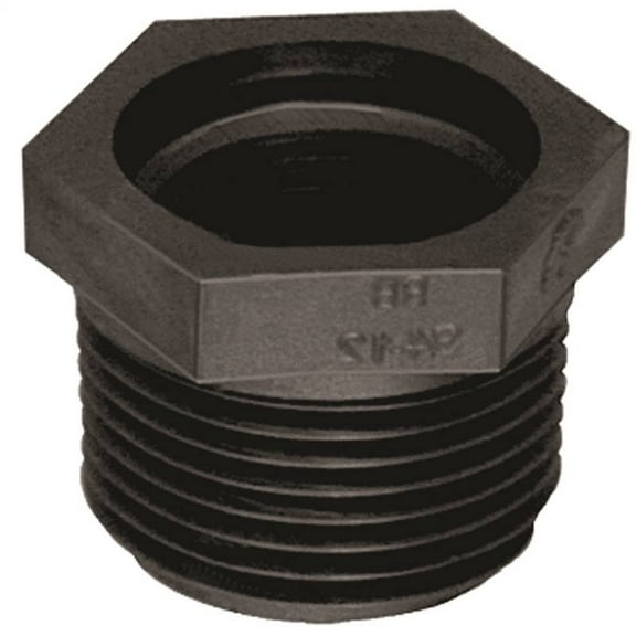 GREEN LEAF RB300-200P Reducing Pipe Bushing, 3 x 2 in, MPT x FPT, Black