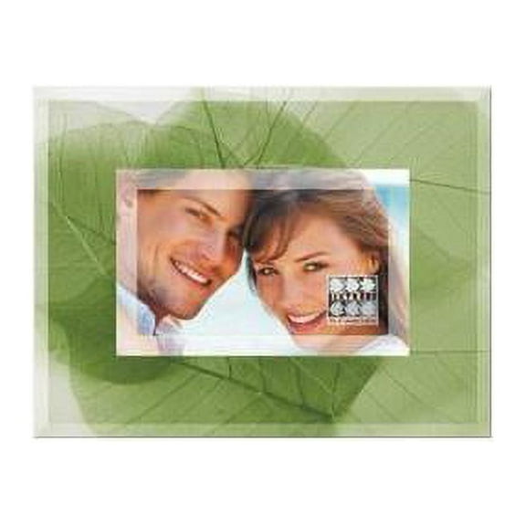 GREEN LEAVES glass frame by Sixtrees - 4x6
