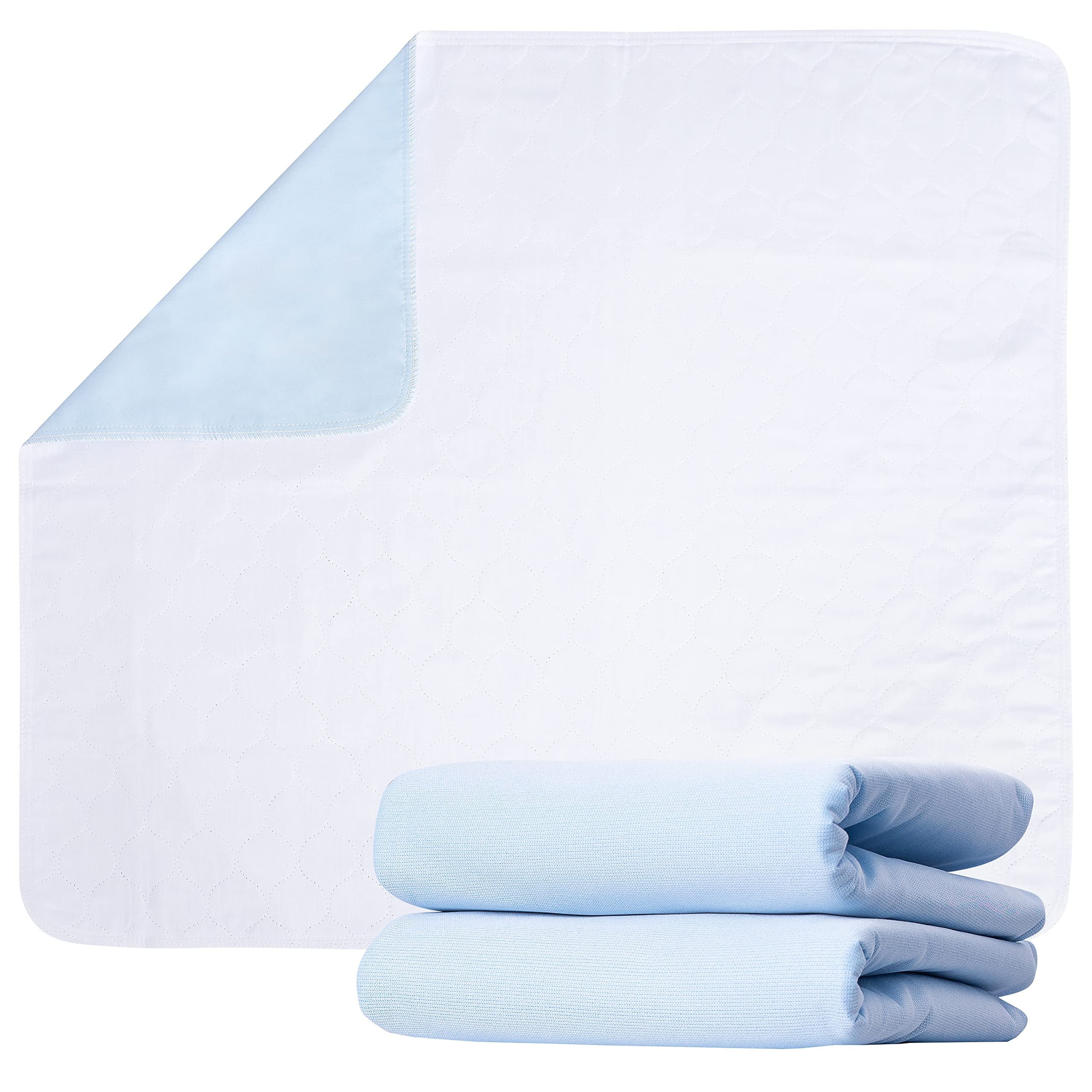 GREEN LIFESTYLE Washable Underpads 2 Pack - Large Bed Pads, 41" x 41", for use as Incontinence Bed Pads, Reusable Pet Pads, Great for Dogs, Cats, Bunny, Seniors Bed Pad (Pack of 2 - 41x41)