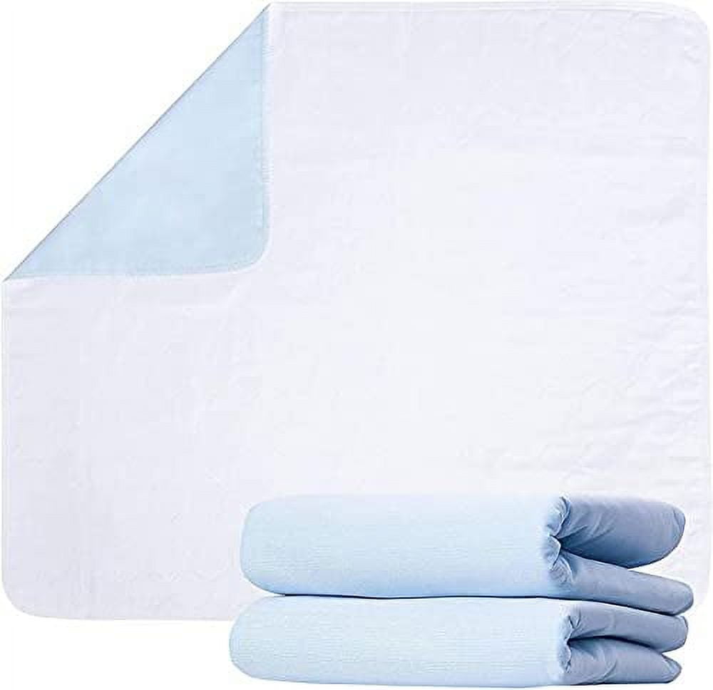 GREEN LIFESTYLE Washable Underpads 2 Pack Large Bed Pads, 48" x 48