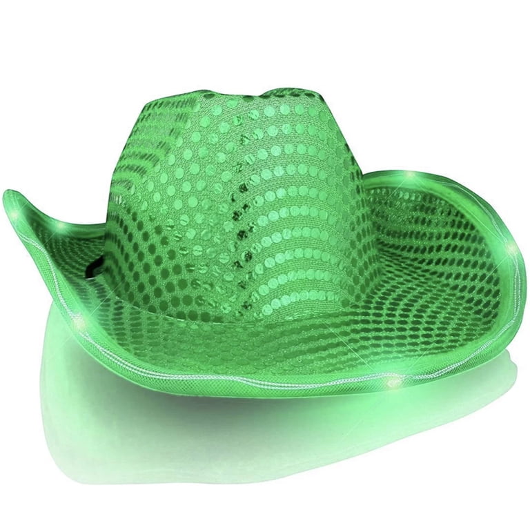 GREEN LIGHT UP COWBOY HAT - Walmart.com display picture 3