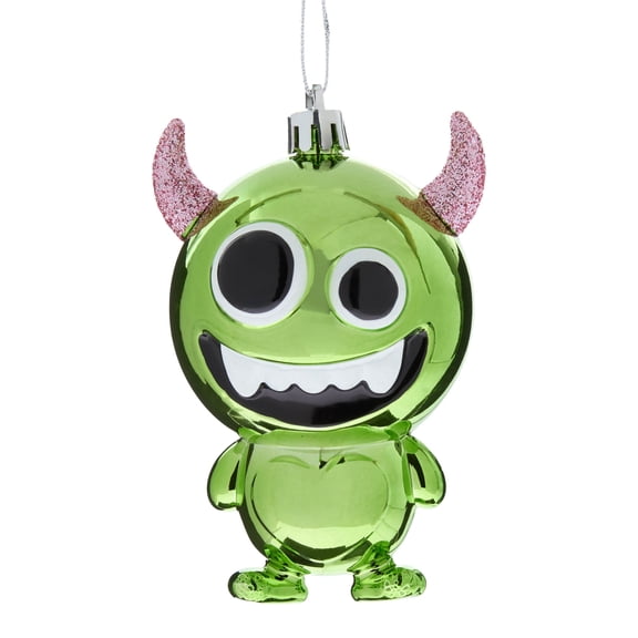 Green and Pink Glitter Monster Christmas Ornament, 3.8", by Holiday Time