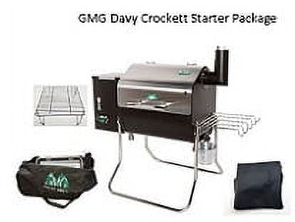 Green Mountain Grills Davy Crockett WiFi Tailgating Wood Pellet Grill Smoker BBQ Starter Package Walmart