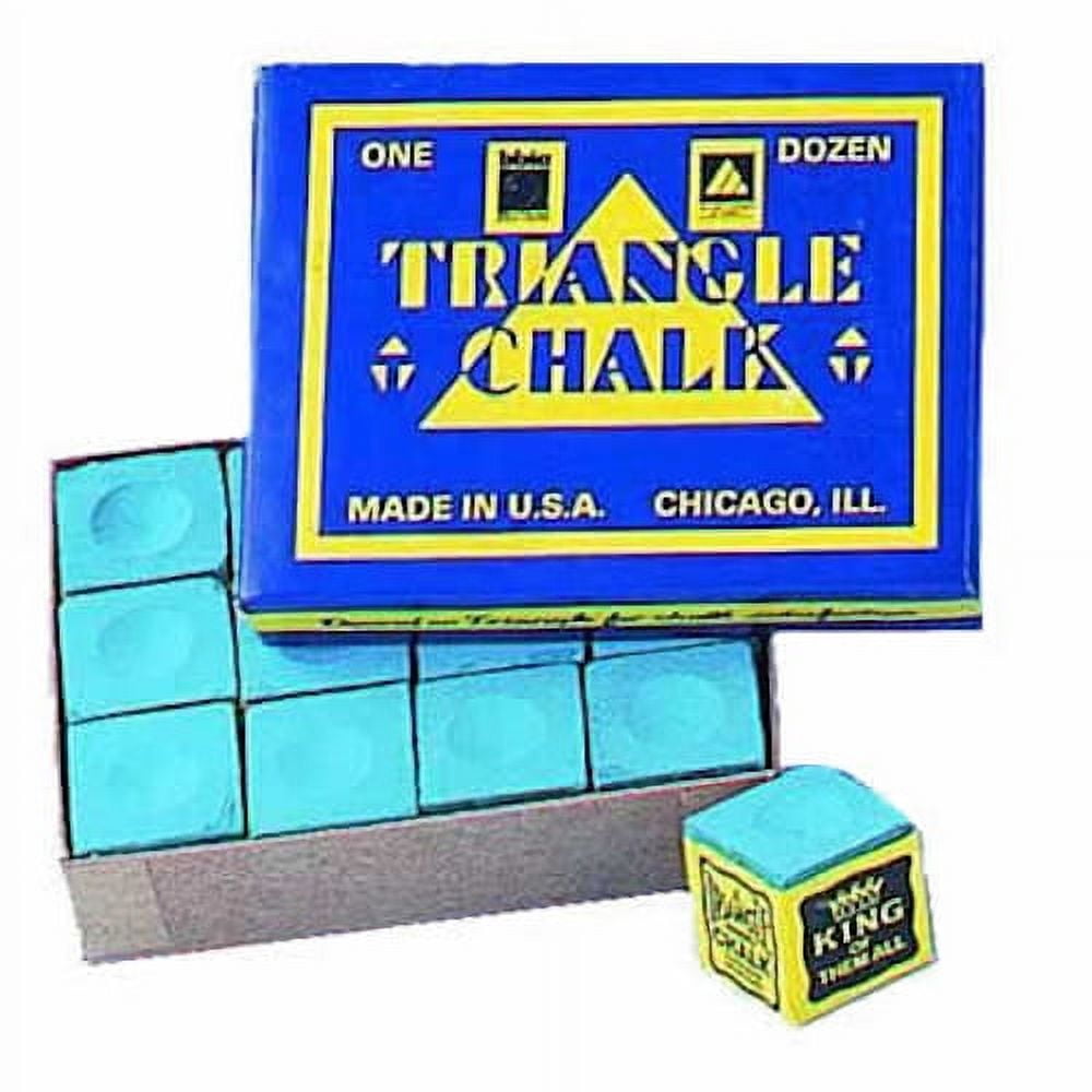 GREEN Pool Cue Billiards Chalk, Triangle Brand, 1 Dozen (12 cubes) Green Color