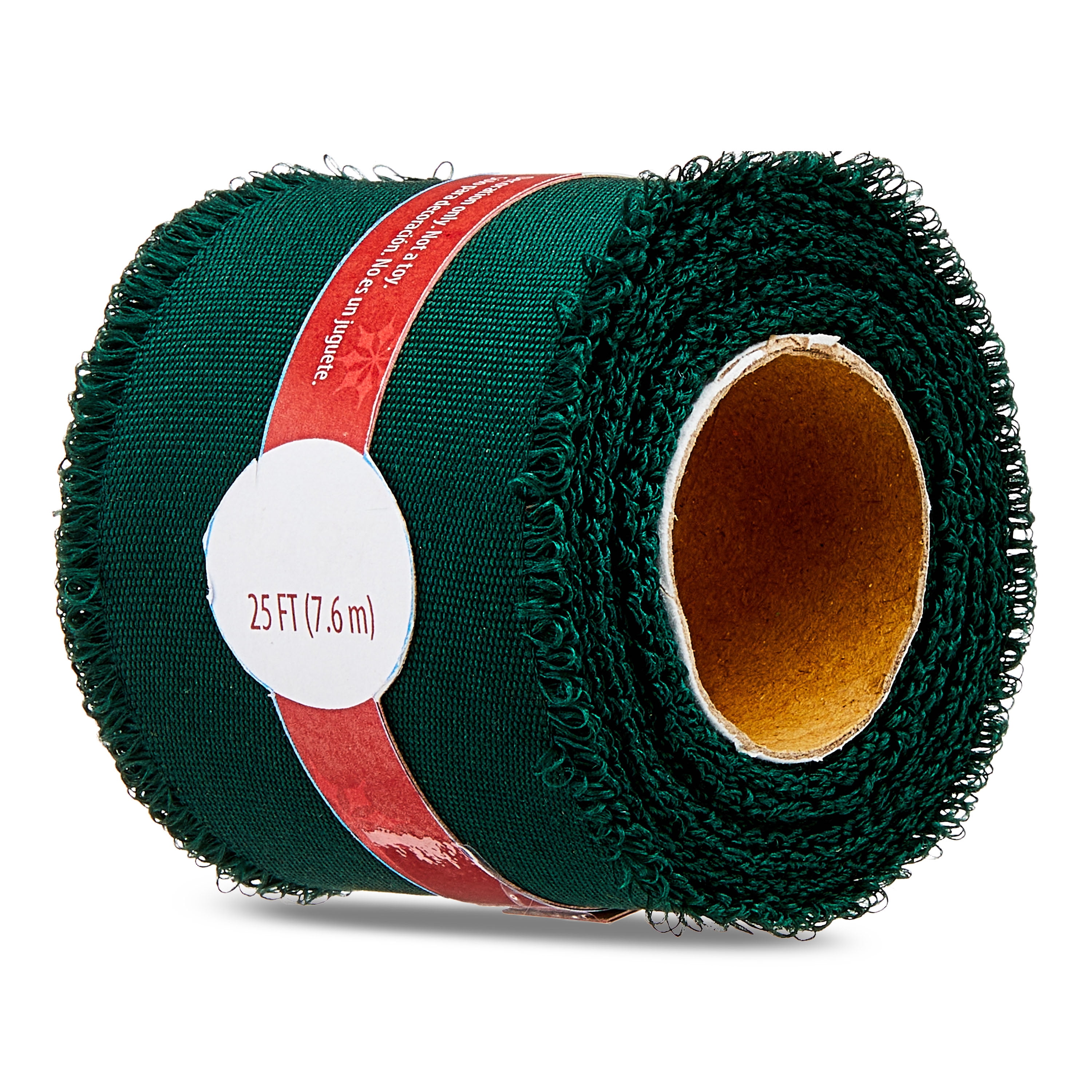 502 Ribbon Christmas Ribbon, Green, 2.5