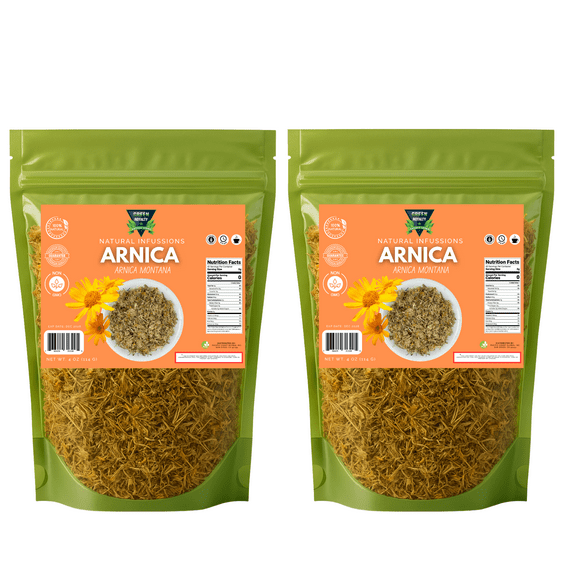 Green Royalty Arnica Loose Leaf Tea 4 oz  2 Pack | 100% Natural Arnica | Premium Herbal Infusion | Non-GMO | Product of Mexico