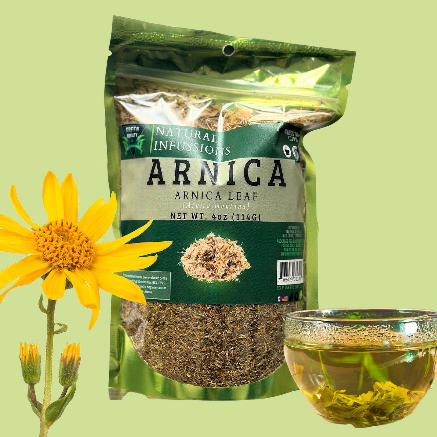 Green Royalty Arnica Infussion Herbs Homeopathic & Herbal Remedies 4oz
