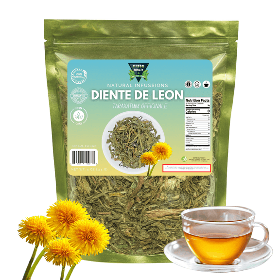 GREEN ROYALTY Dandelion Herbal Detox Tea (4oz)- Makes 30+ Cups| 100% Organic| Gluten Free| Resealable Bag| Non-GMO| Diente De Leon