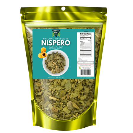 Green Royalty Níspero (Loquat Leaf) – 4 oz | Natural Herbal Tea | Dried Nispero Leaves for Infusions