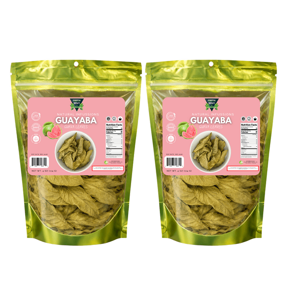 Green Royalty Guayaba (Guava Leaves) 2 Pack | Dried Guava Leaf Tea | Natural Herbal Infusion | Loose Leaf | 4 oz Each