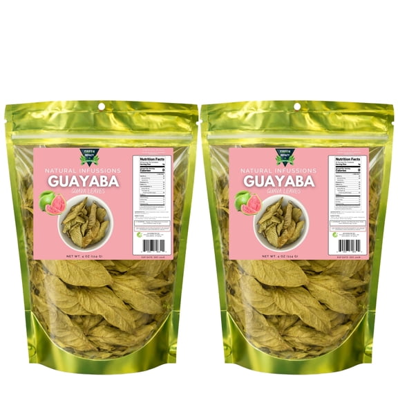 Green Royalty Guayaba (Guava Leaves)  2 Pack | Dried Guava Leaf Tea | Natural Herbal Infusion | Loose Leaf | 4 oz Each