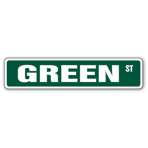 GREEN Street Sign room last name family environment | Indoor/Outdoor |  18" Wide