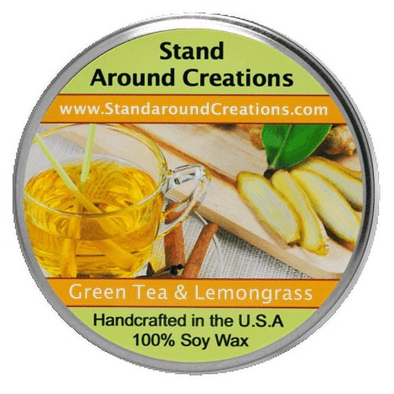 GREEN TEA & LEMONGRASS TUREEN 3-OZ. ALL NATURAL SOY CANDLE