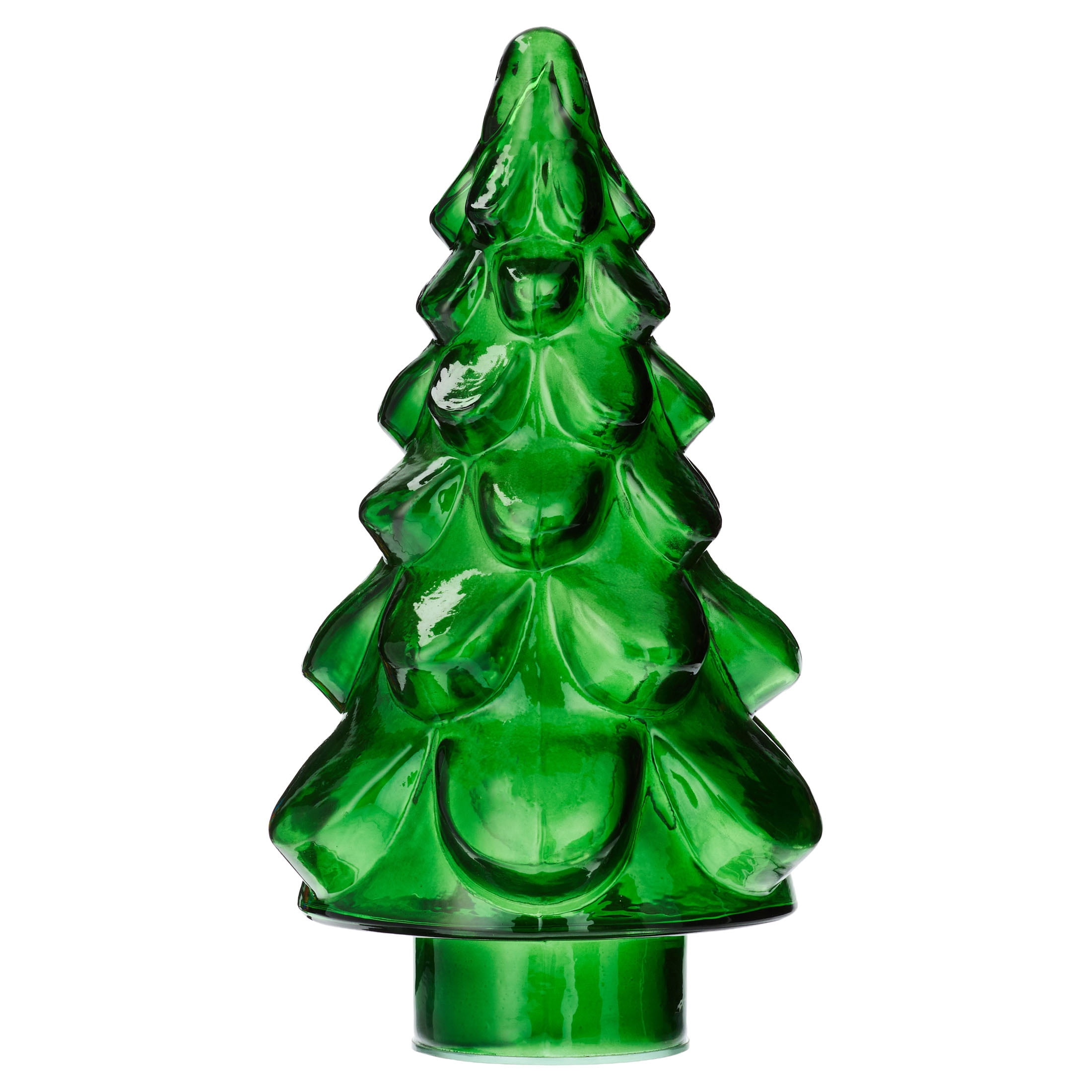 Glass Tree Christmas Decoration, Green, 12", by Holiday Time