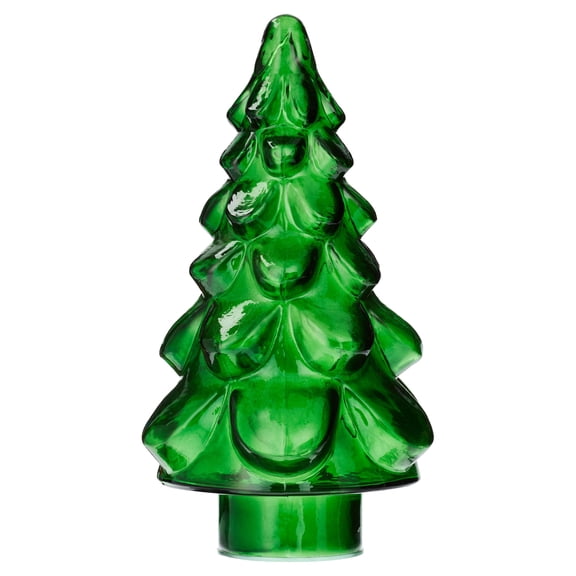 Glass Tree Christmas Decoration, Green, 12", by Holiday Time