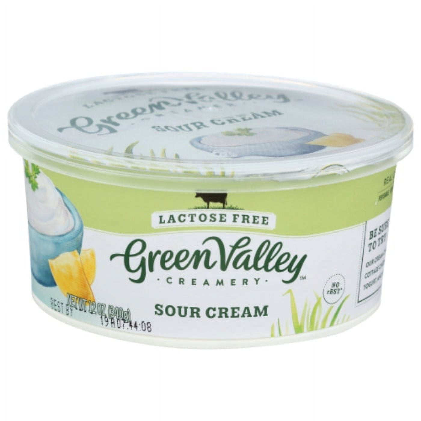 GREEN VALLEY CREAMERY SOUR CREAM LACTOSE FREE 12 OZ - Pack of 6