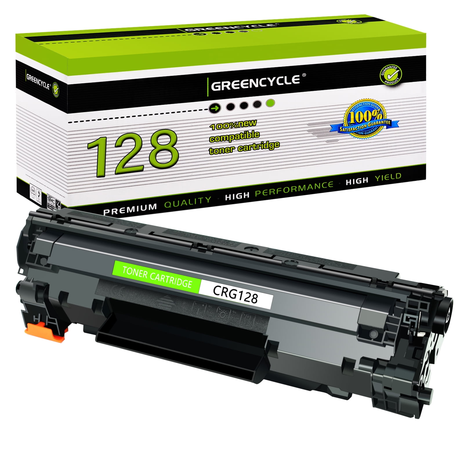 GREENCYCLE 1 Pack Compatible 128 Black Toner Cartridge Replacement for