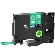 GREENCYCLE 1 Pack Compatible for Brother TZe-735 TZ-735 TZ735 TZ735 TZe Tape 12mm 0.47 Laminated White on Green Label Tapes use in P-Touch PT-D210 PT-D400 PT-D600 Labeler Label Maker 26.2ft 8m