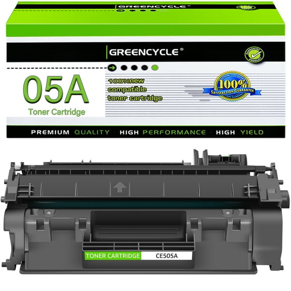 GREENCYCLE 1 Pack Compatible HP 05A CE505A Black Toner Cartridge Replacement for Laserjet P2035 P2035N P2055DN 2035N Printer