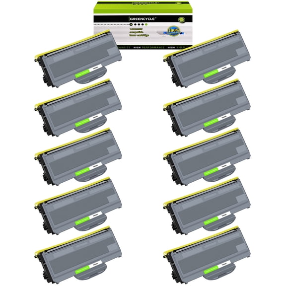 GREENCYCLE 10 Pack Compatible for Brother TN360 TN330 Black Toner Cartridge Replacement with DCP-7030 MFC-7840W HL-2140 MFC-7340 HL-2150N Printer