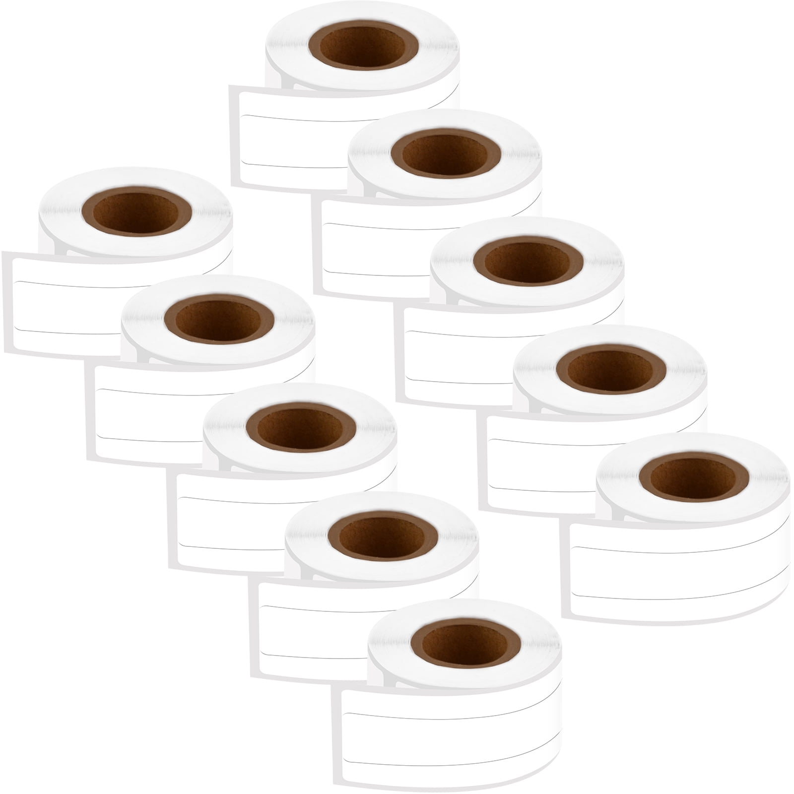 GREENCYCLE (10 Roll/ 130 Labels per Roll) File Folder Label Compatible for Dymo 30327 30576 LabelWriter 9/16"x 3-7/16" (14mm x 87mm) Die-Cut Standard White Paper Barcodes Direct Thermal Labels