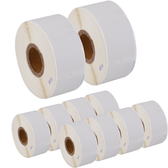 GREENCYCLE 10 Roll(260 Labels per Roll) Address Label Compatible for Dymo 30320 LabelWriter 1-1/8" x 3-1/2" (28mm x 89mm) Die-Cut Standard White Paper Shipping Barcodes Mailing Direct Thermal Labels