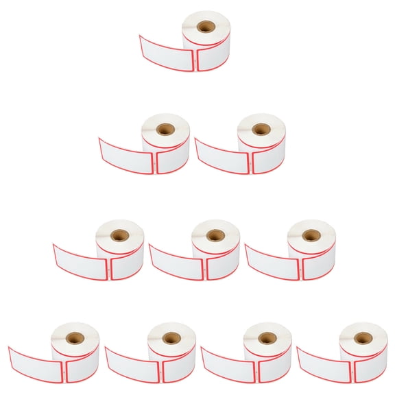 GREENCYCLE 10 Roll (300 Labels/Roll) Red Framed Multipurpose Labels Compatible for Dymo 30344 2-5/16" x 4" (59mm x 102mm) LabelWriter Printer,BPA Free