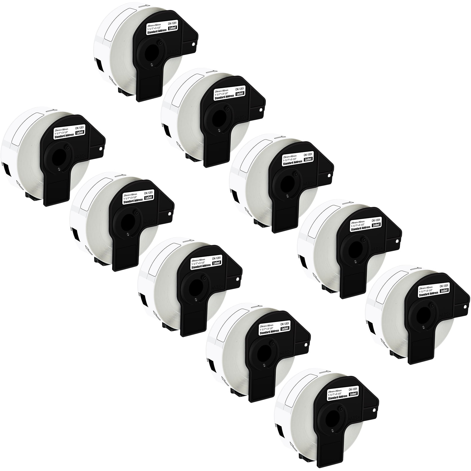 GREENCYCLE 10 Roll(400 Labels/Roll) Compatible for Brother DK-1201 DK1201 1.1" x 3.5" Standard White Paper Address Labels for QL Label Printers
