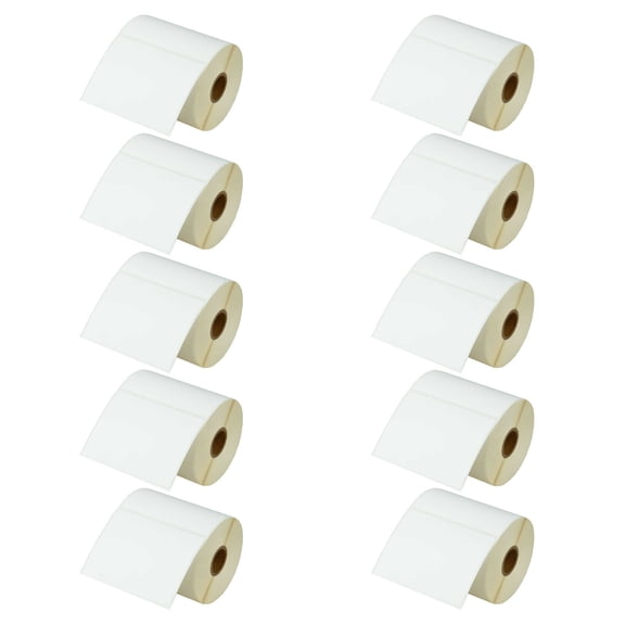 GREENCYCLE 10 Roll (500 Labels/Roll) Compatible Direct Thermal Paper Label 4 x 3 inch 1'' Core Blank Shipping Address Barcode Multi-function Labels For Zebra GK420D TLP-3844Z T402 Label Printer