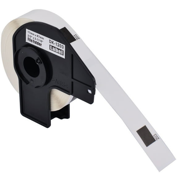 GREENCYCLE 100 Roll Compatible for Brother DK-1203 DK1203 (0.66" x 3.4") Standard White Paper Address Labels for QL Label Printers (300 Labels/Roll, Each Roll Label with a Cartridge)