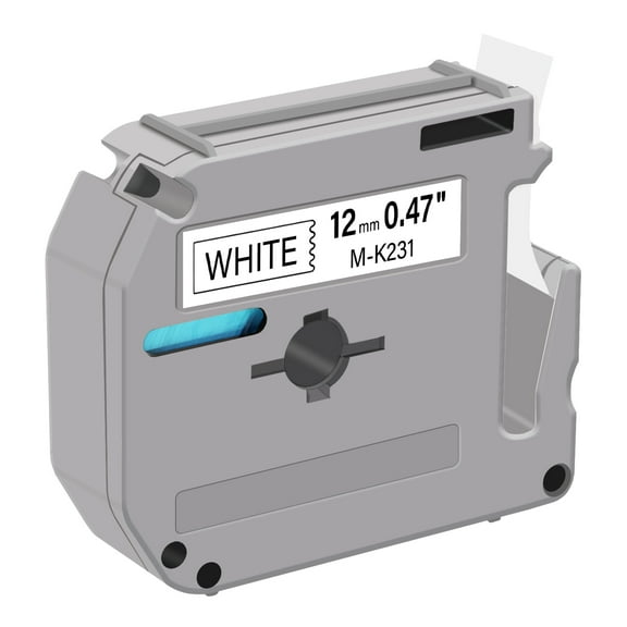 GREENCYCLE 100PK Compatible for Brother P-touch M Tape MK231 M-K231 M231 M-K231S 12mm 0.47" Black on White for Brother Ptouch PT-100 PT-M95 PT-90 PT-70 PT-65 PT-85 Label Maker Refills