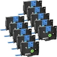 thumbnail image 1 of GREENCYCLE 10PK Compatible for Brother P-touch Black on Blue 9mm TZ TZe TZe-521 TZ-521 TZe521 TZ521 Laminated Label Tape, 1 of 7