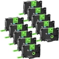 thumbnail image 1 of GREENCYCLE 10PK Compatible for Brother P-touch TZe-D41 TZ-D41 18mm 0.7'' Black on Fluorescent Green Laminated Label Tapes, 1 of 7