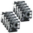 thumbnail image 1 of GREENCYCLE 10PK Compatible for DYMO 18444 12mm 5.5m Black on White Vinyl Label Maker Tape, 1 of 7