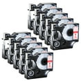 thumbnail image 1 of GREENCYCLE 10PK Compatible for DYMO D1 45012 12mm 7m Red on Clear Label Tape for LabelManager LabelPoint LabelWriter Label Maker, 1 of 7