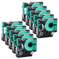 thumbnail image 1 of GREENCYCLE 10PK Compatible for DYMO D1 Label Tape 45019 12mm 7m Black on Green for LabelManager LabelPoint LabelWriter Label Maker, 1 of 7