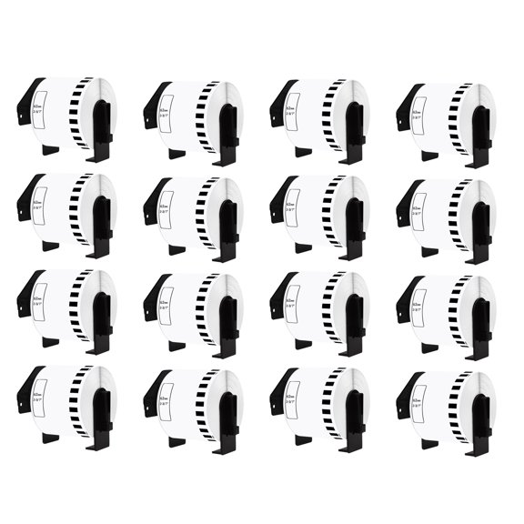 GREENCYCLE 16 Roll Compatible for Brother DK-2205 White Label Continuous Paper 62mm x 30.48m 2-3/7" x 100' use in Q Touch QL-500 QL-550 QL-570 QL-650 QL700 QL710W QL720 QL-1050 QL-1060 Printer