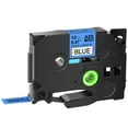 thumbnail image 1 of GREENCYCLE 1PK Compatible for Brother P-touch TZ-531L1 TZe-531L1 TZ531L1 TZe531L1 0.47" 12mm Black on Blue Rainbow Glitter Starry Bling Laminated Label Tape, 1 of 6
