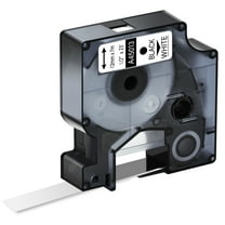 GREENCYCLE 1PK Compatible for DYMO D1 Label Tape 45013 45013S S0720530 12mm Black on White for LabelManager 160 210D 260P 280 360D 420P 450Duo Wireless PnP Colorpop