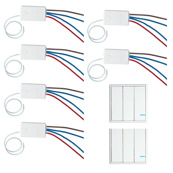 GREENCYCLE 2 Pack 3-Way Switch 6 PK Receiver Control Lamps Fans Devices Appliances On/off